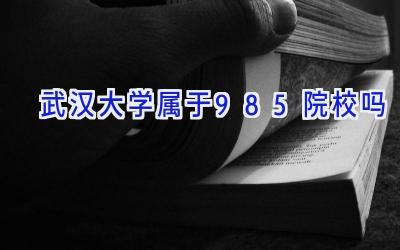 武汉大学属于985院校吗