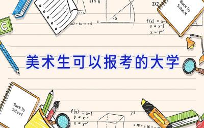 美术生可以报考的大学