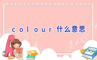 colour什么意思