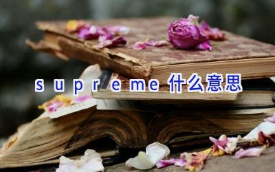 supreme什么意思