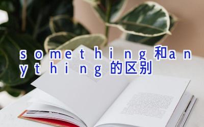 something和anything的区别