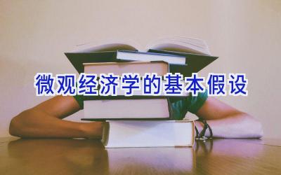 微观经济学的基本假设