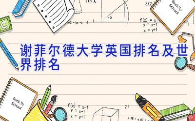 谢菲尔德大学英国排名及世界排名