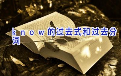 know的过去式和过去分词