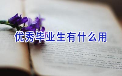 优秀毕业生有什么用