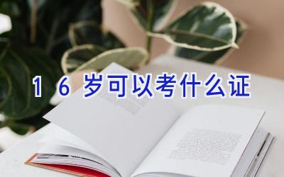 16岁可以考什么证