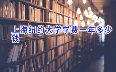 上海纽约大学学费一年多少钱