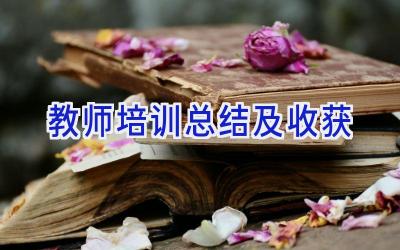 教师培训总结及收获