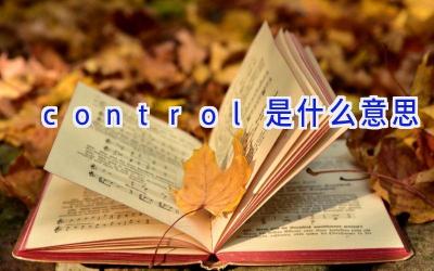 control是什么意思