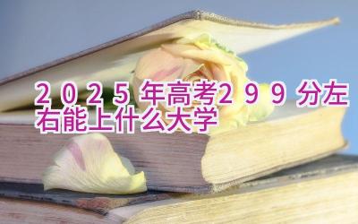 2025年高考299分左右能上什么大学