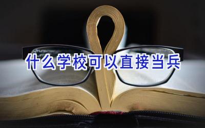 什么学校可以直接当兵