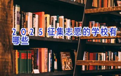 2025征集志愿的学校有哪些