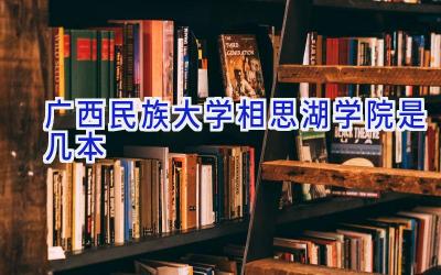 广西民族大学相思湖学院是几本