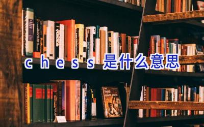 chess是什么意思