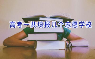 高考一共填报几个志愿学校