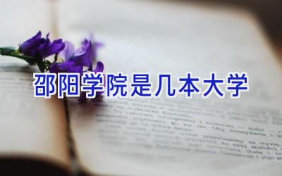 邵阳学院是几本大学