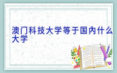 澳门科技大学等于国内什么大学