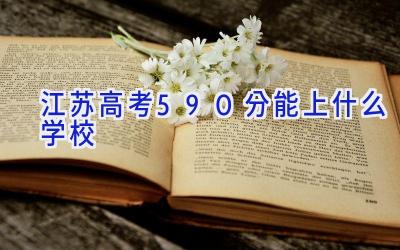 江苏高考590分能上什么学校