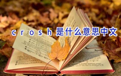 crosh是什么意思中文