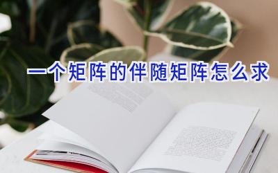 一个矩阵的伴随矩阵怎么求