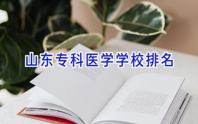 山东专科医学学校排名