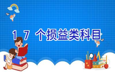 17个损益类科目