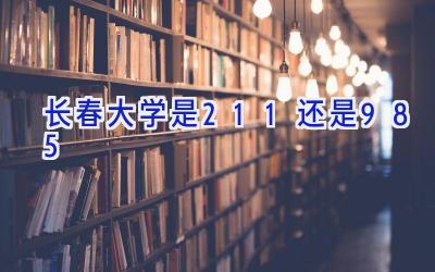 长春大学是211还是985