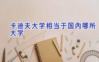 卡迪夫大学相当于国内哪所大学