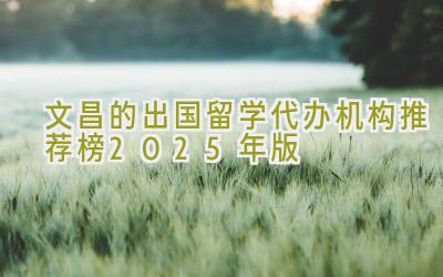 文昌的出国留学代办机构推荐榜2025年版