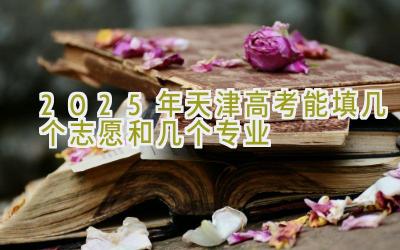 2025年天津高考能填几个志愿和几个专业