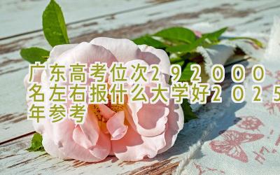 广东高考位次292000名左右报什么大学好（2025年参考）