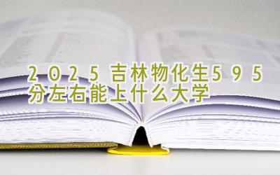 2025吉林物化生595分左右能上什么大学