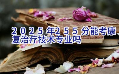 2025年255分能考康复治疗技术专业吗