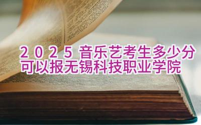 2025音乐艺考生多少分可以报无锡科技职业学院