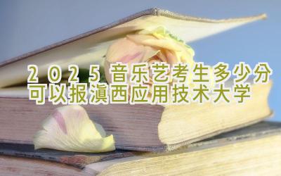 2025音乐艺考生多少分可以报滇西应用技术大学