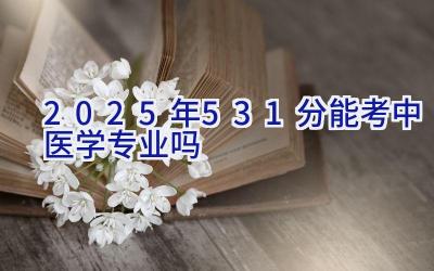 2025年531分能考中医学专业吗